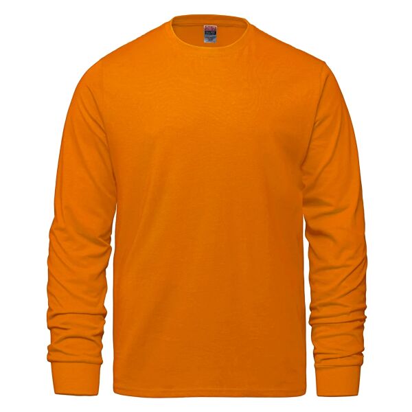 NoUpCharge - Adult RING SPUN Combed Cotton Long Sleeve Crewneck T-Shirt Thumbnail